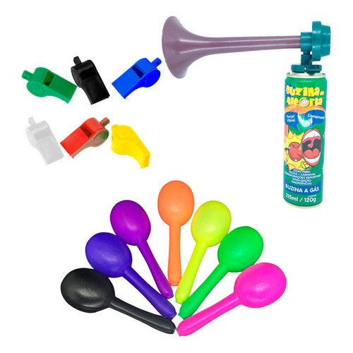 Kit Do Barulho Com Buzinas Maracas Apitos Alegrar Sua Festa Carnaval em Oferta na Shopee