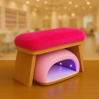 Apoio Apoiador de Mão Manicure Pelúcia Felpudo Madeira Crua em Oferta na Shopee