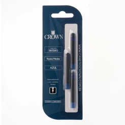 CARGA CARTUCHO CROWN TINTEIRO Cor: Azul e Preto original loja oficial envio imediato full