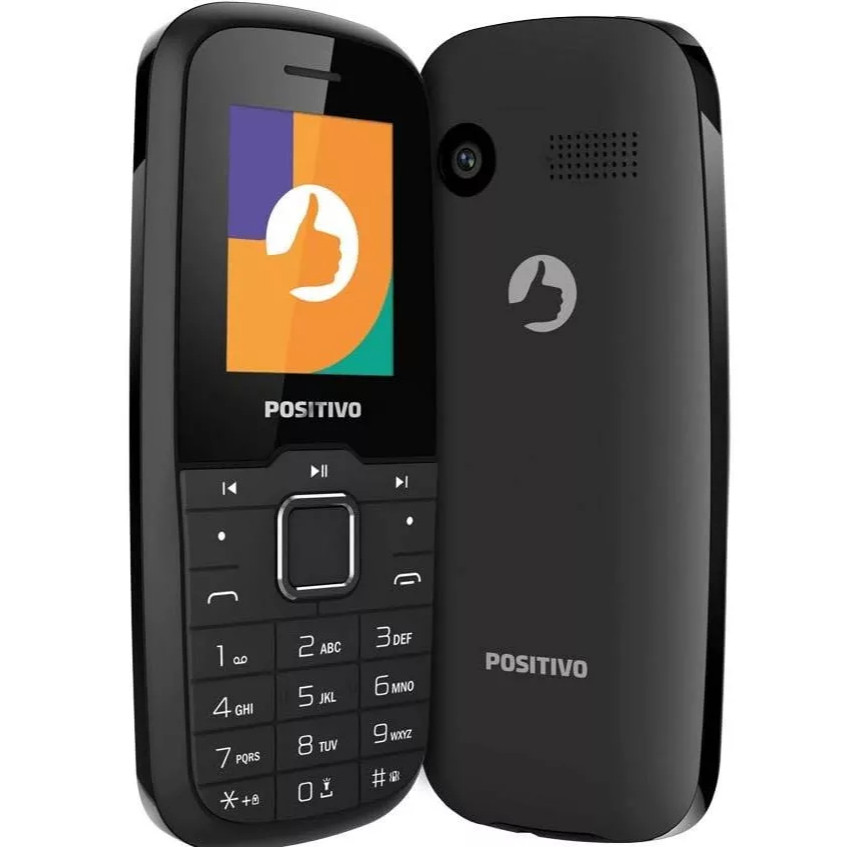 Celular Positivo P26 32MB Dual Chip 2G 32MB RAM Tela 1.8" Rádio FM - Preto