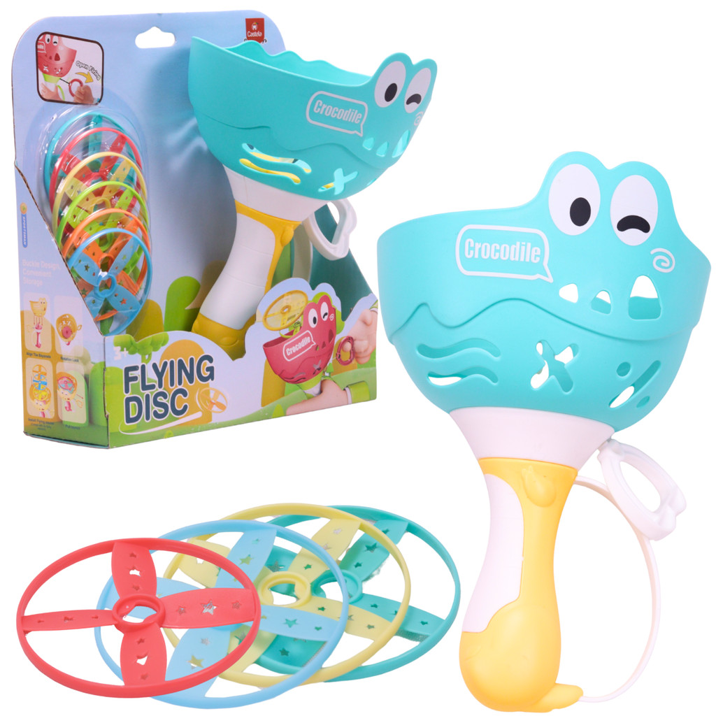 Brinquedos Lançador de Disco a Corda Verde Agua - Castela