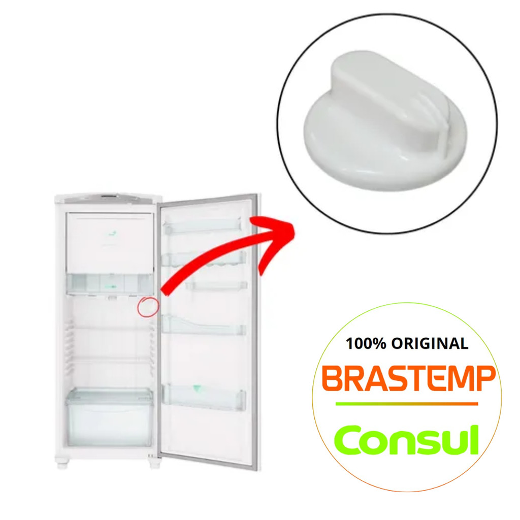 BOTÃO TERMOSTATO GELADEIRA BRASTEMP CONSUL ORIGINAL
