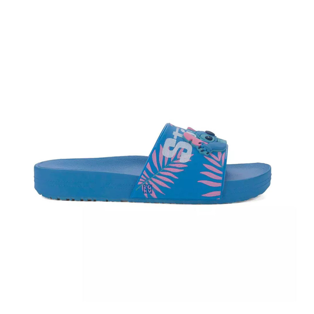 Chinelo Infantil Slide Azul do Stitch Disney Grendene