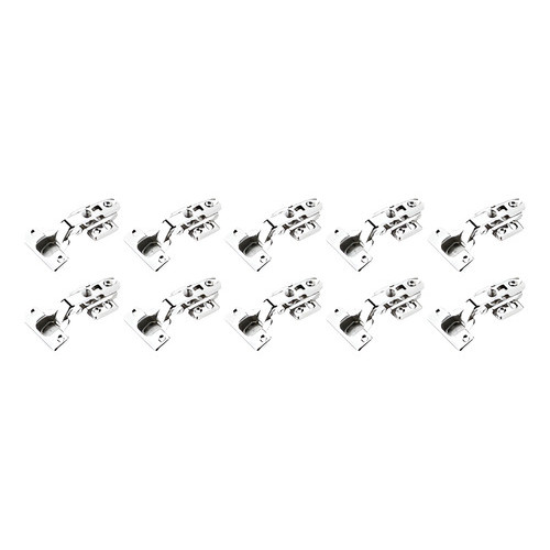 10x Dobradiça Inox Reta