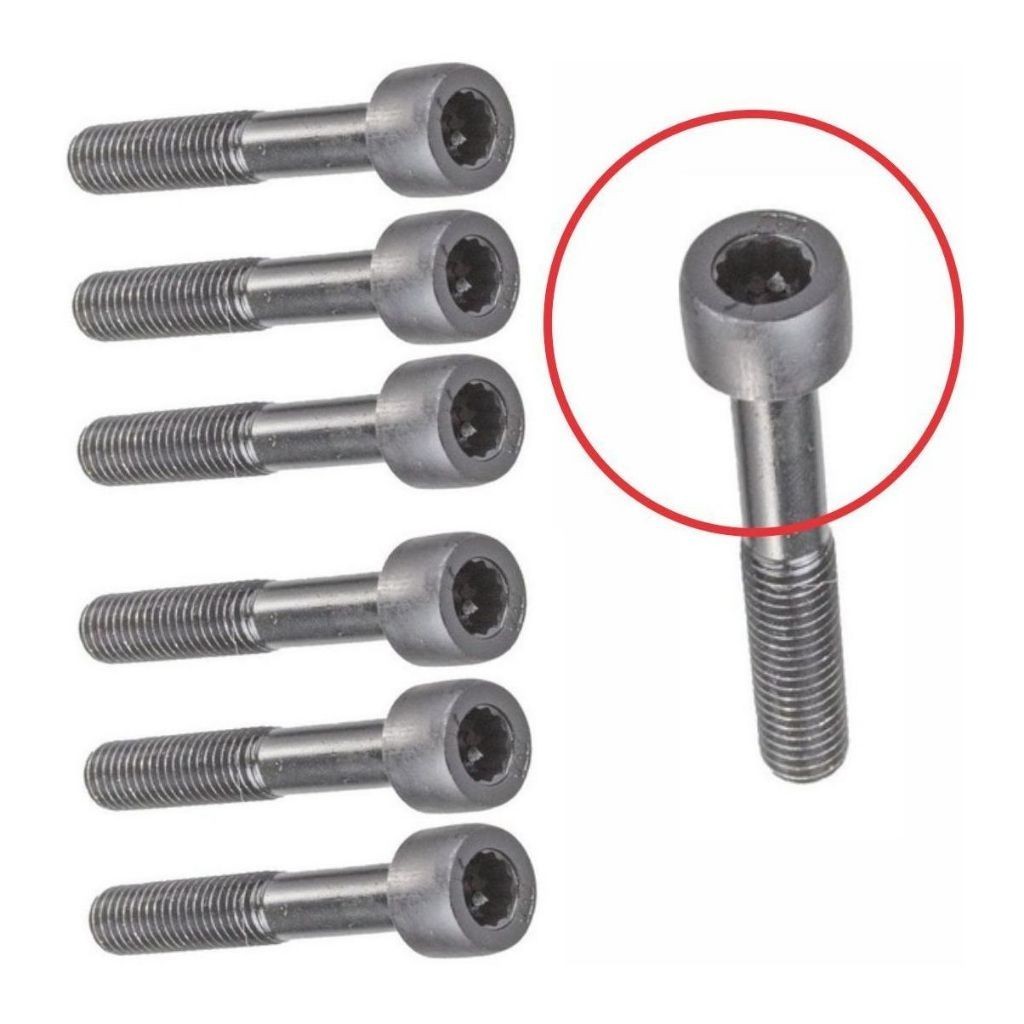 Kit 16 Parafuso Estriado Bolachão Câmbio Kombi Gol 08x1,5x57 parati saveiro santana voyage