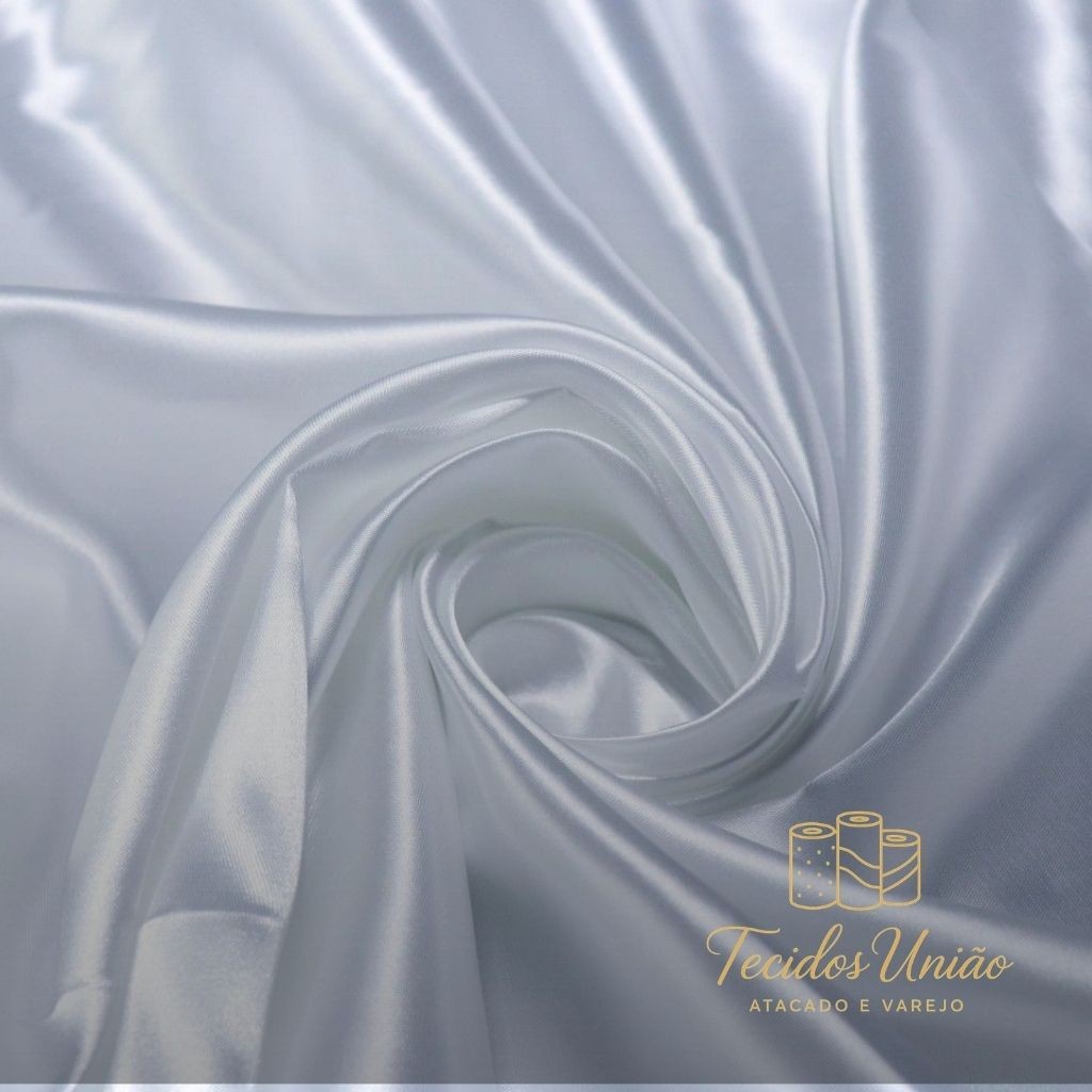 TECIDO CETIM BRANCO 1 mt x 1,50 larg. OTIMA QUALIDADE