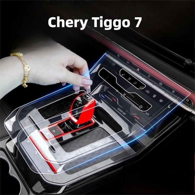 TIGGO 7 SPORTS 2026 2025 Auto SPelícula Protetora para Tela - Kit Acessórios Carro com Adesivos para Painel e Interior