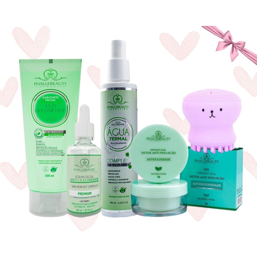 Kit Limpeza Facial Pele Oleosa Completo Presente Adolescente