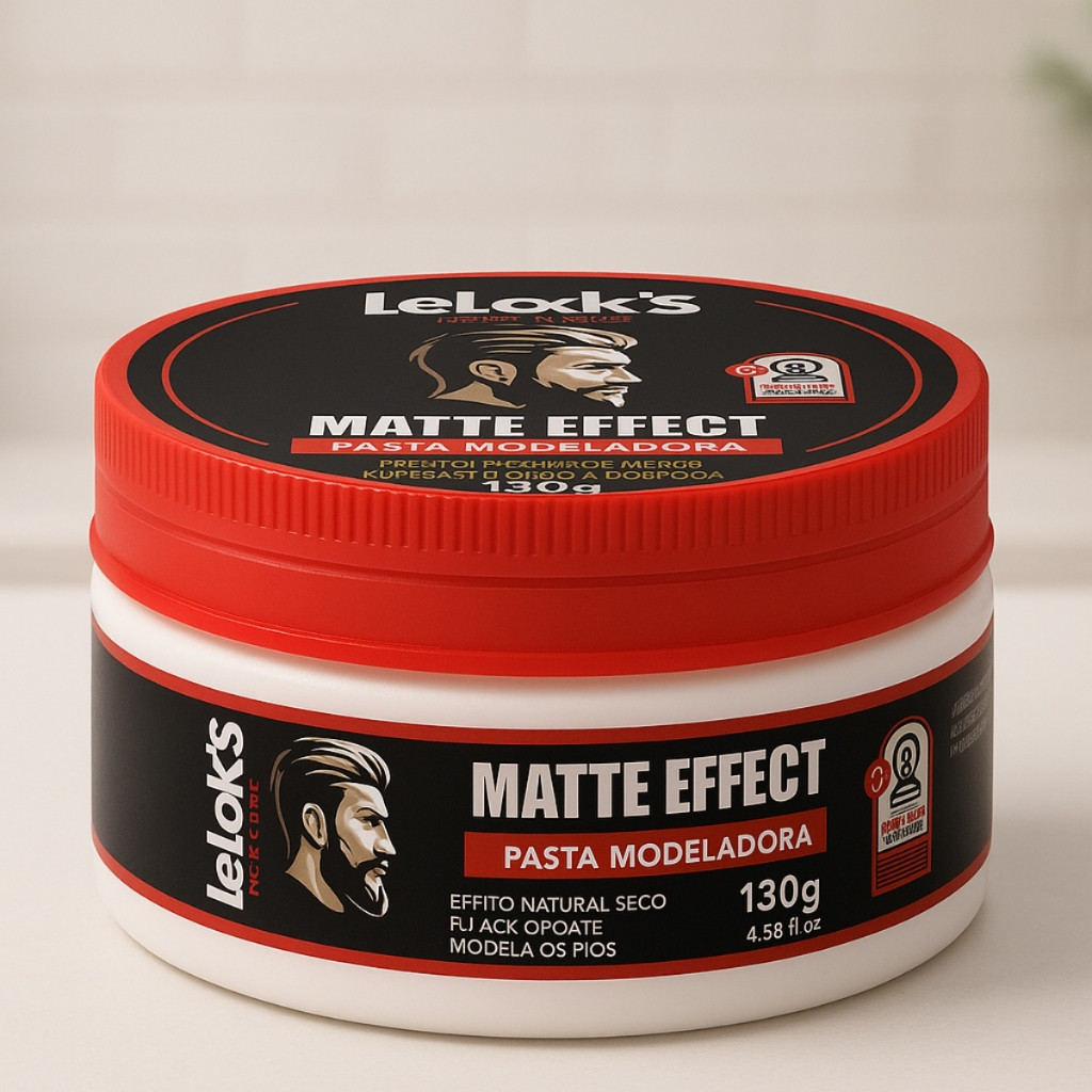 Lelook’s Pasta Modeladora Matte 130g – Cabelo Natural com Fixação Forte