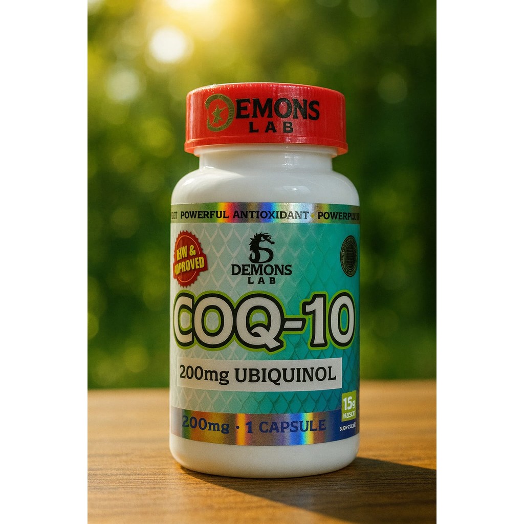 Coenzima Q10 Ubiquinol 200mg Demons Lab 30 Cápsulas Antioxidante