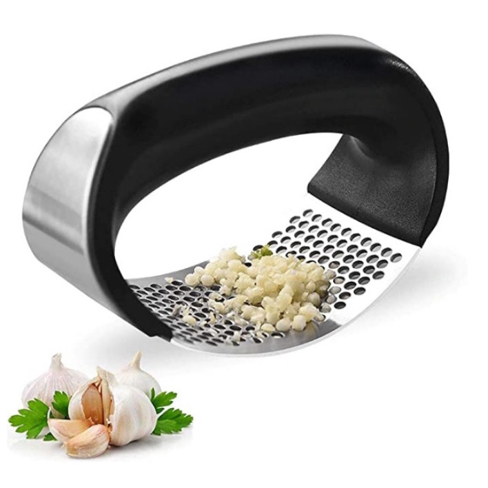 Espremedor Amassador de Alho Manual Inox e ABS – Triturador Ergonômico de Alho, Gengibre e Castanhas