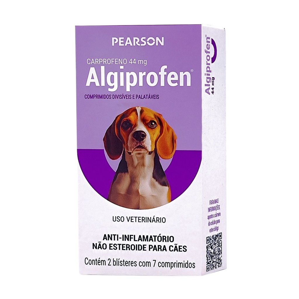 Algiprofen Anti-inflamatório 44mg Cães até 10Kg Pearson - 14 Comprimidos
