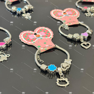 Pulseira Infantil Menina Criança Delicada Com Berloques e Pingente em Oferta na Shopee