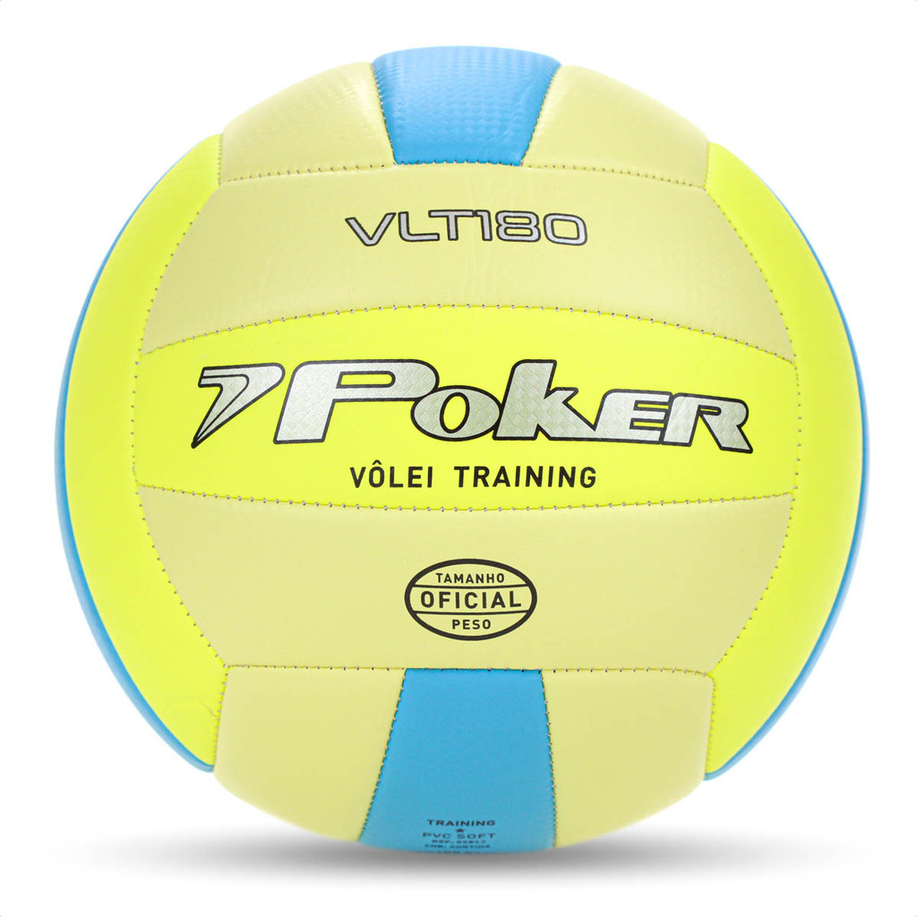 Bola Poker Vôlei Training VLT 180 Amarelo e Azul - Único em Oferta na Shopee