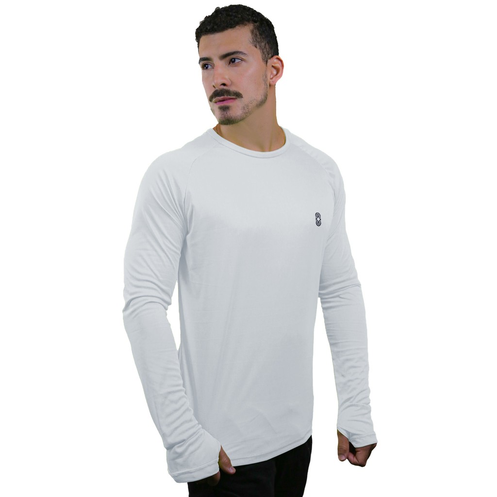 Camiseta Skube Com Proteção UV 50+ Dry Fit Segunda Pele Térmica Tecido Termodry Manga Longa Dedeira