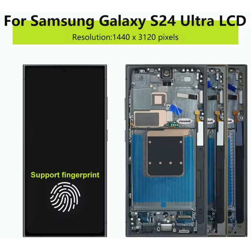 Tela Frontal Touch Compatível Samsung Galaxy S24 Ultra LCD S928B S928N Amoled Co