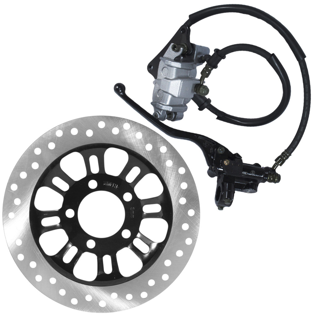 Kit sistema de freio a disco completo CG150 Fan Titan Mix 2009 a 2015 caliper flexivel pinça e pastilha