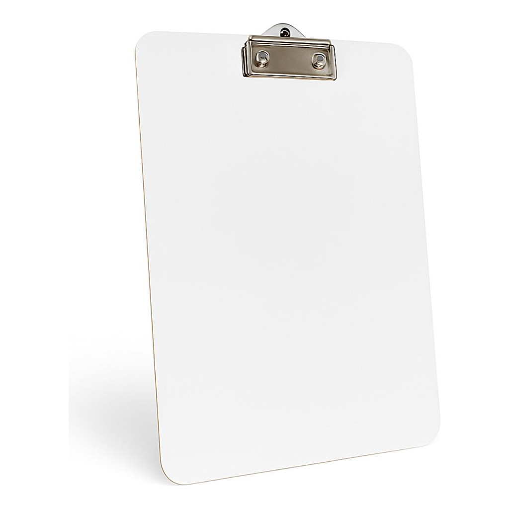 Prancheta A4 Branca Lousa Portátil Oficio Eucatex C/ Prendedor