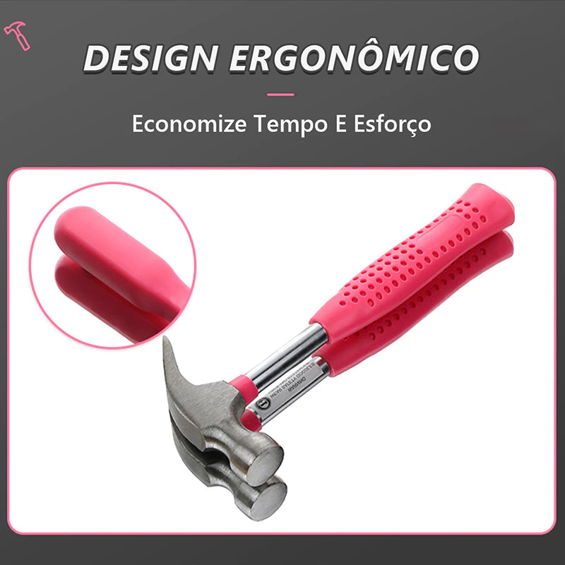 Kit de Ferramentas Rosa para Reparos Domésticos — foto 6