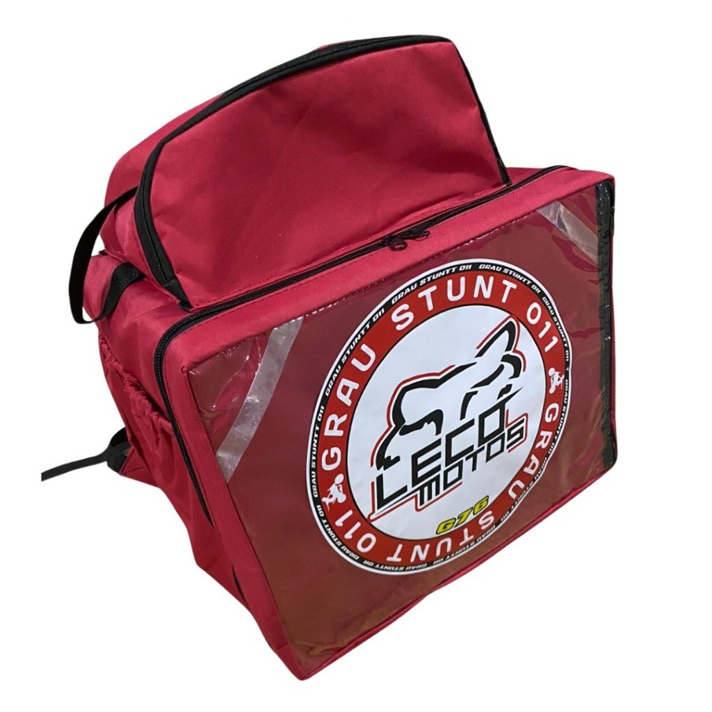 Bag Pizza Mochila Motoboy Entregador Delivery Isopor Termica Grau Stunt 011