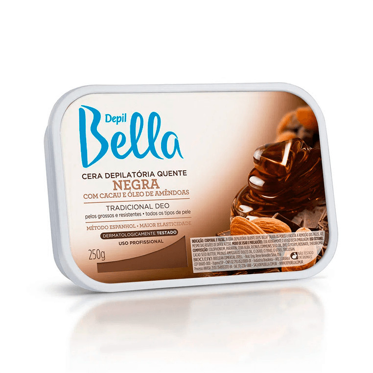 Cera Depilatória Depil Bella Quente Negra 250g em Oferta na Shopee