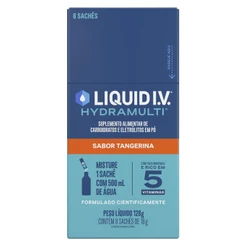 Suplemento Alimentar Pó Tangerina Liquid I.V. Hydramulti 8un com 16g cada