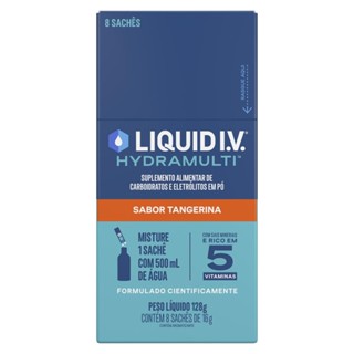 Suplemento Alimentar Pó Tangerina Liquid I.V. Hydramulti 8un com 16g cada em Oferta na Shopee