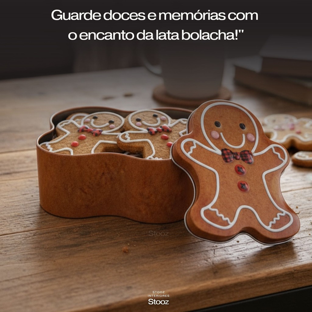 KIT 10 Lata de metal natal biscoito para lembrancinhas 14cm — imagem 2 de 2