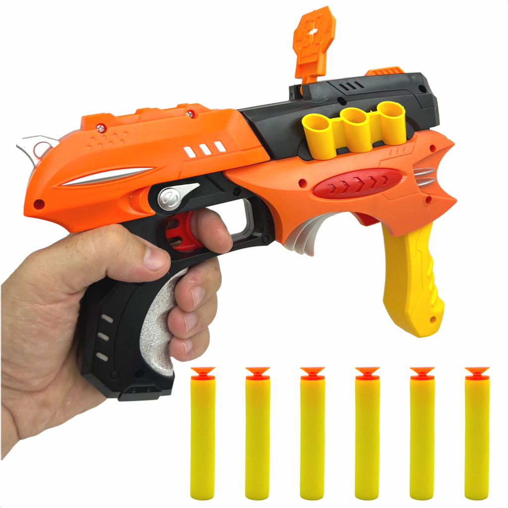 Arma De Brinquedo Pistola De Plástico Lança Projéteis De Espuma Com Acessorios