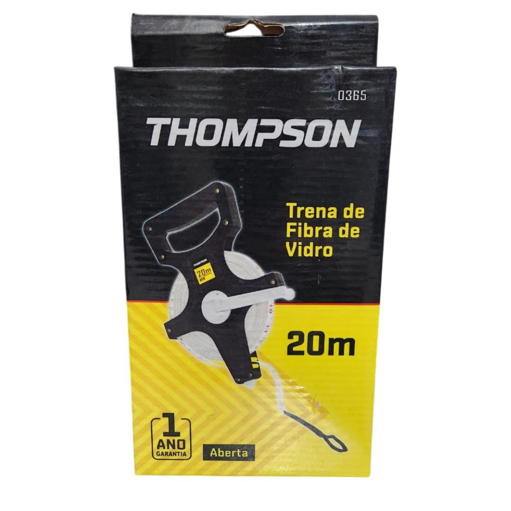 Trena Thompson 20m x13mm Fibra de Vidro Profissional Construção Civil Engenheiro Pedreiro Medição