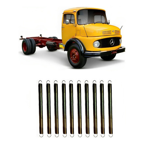 Kit Mola Acelerador macia 170mm Mercedes 1111 1113 O352 036 0365 OF OH - 10 Peças