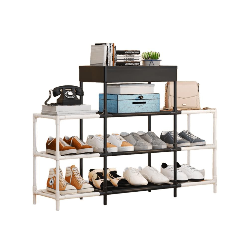 ESTANTE MODULAR MULTIUSO 4 ANDARES SAPATEIRA 11 PRATELEIRAS ORGANIZADOR TENIS BRINQUEDOS RACK