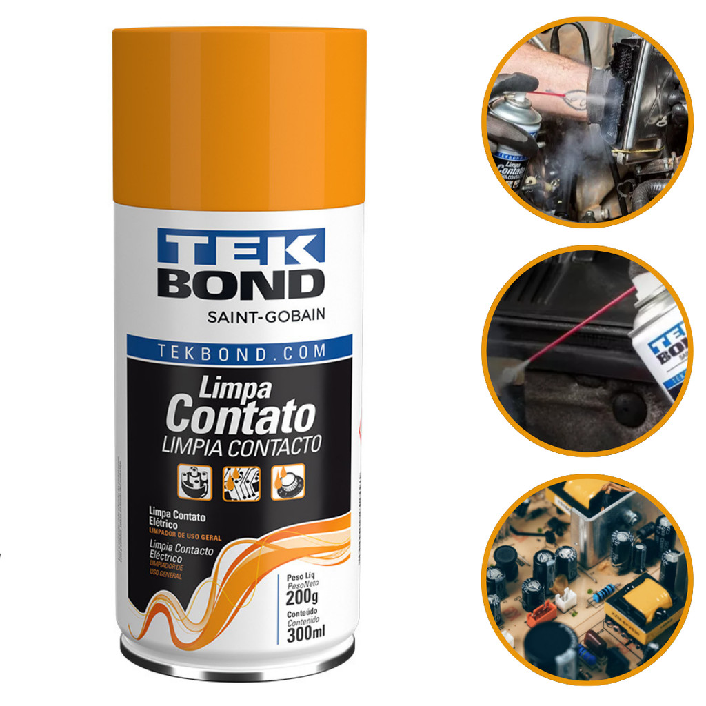 Spray Limpa Contato Eletrônico 300Ml Tekbond em Oferta na Shopee
