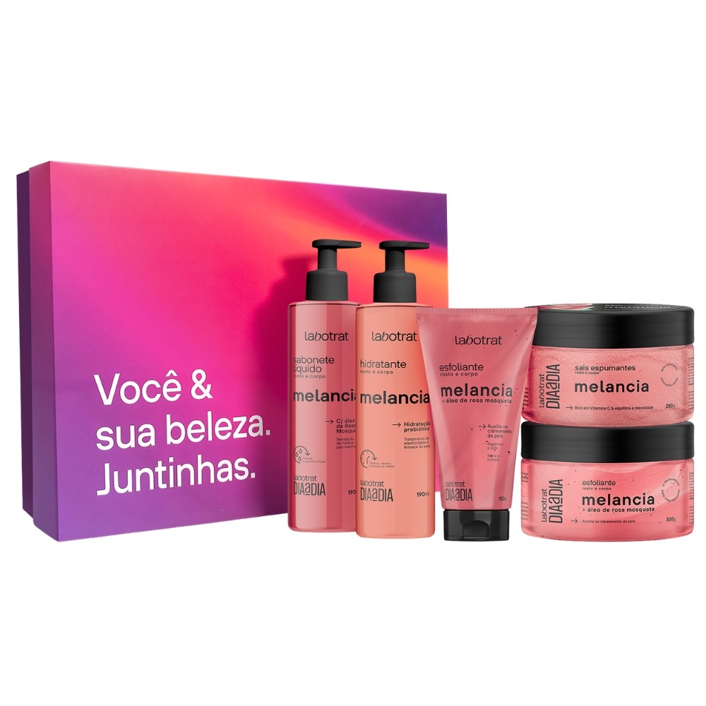 Kit Cuidado Rosto E Corpo Hidrata Esfolia Melancia Labotrat em Oferta na Shopee