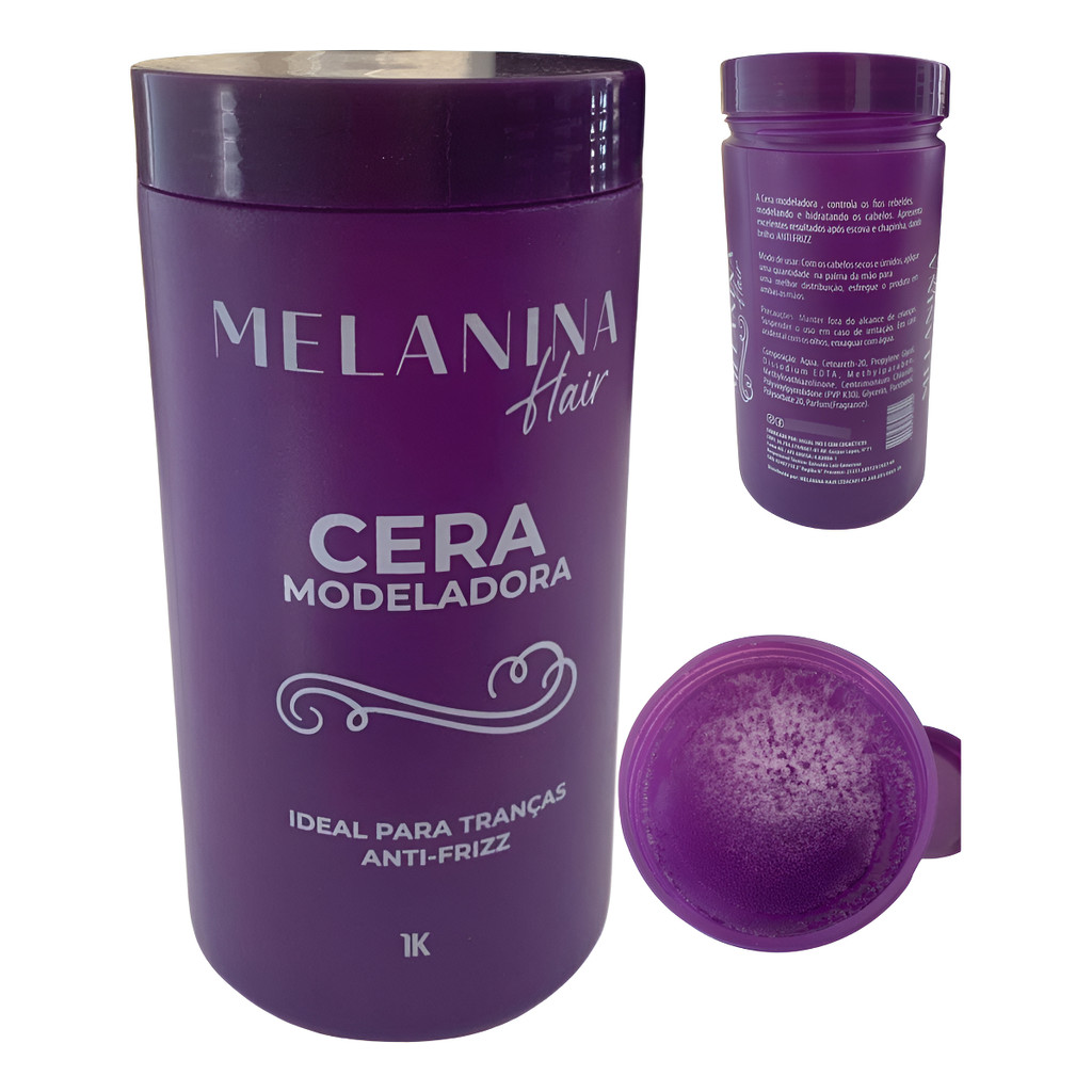 Cera Capilar Modeladora Melanina Hair 1kg