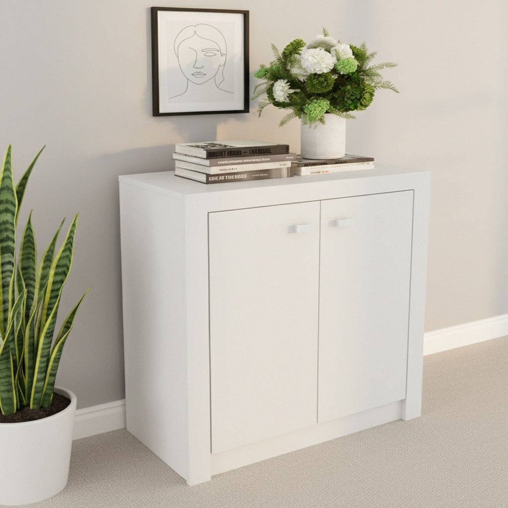 Balcão para Escritório 60cm com 2 Portas e 1 Prateleira ME4103 Branco em Oferta na Shopee