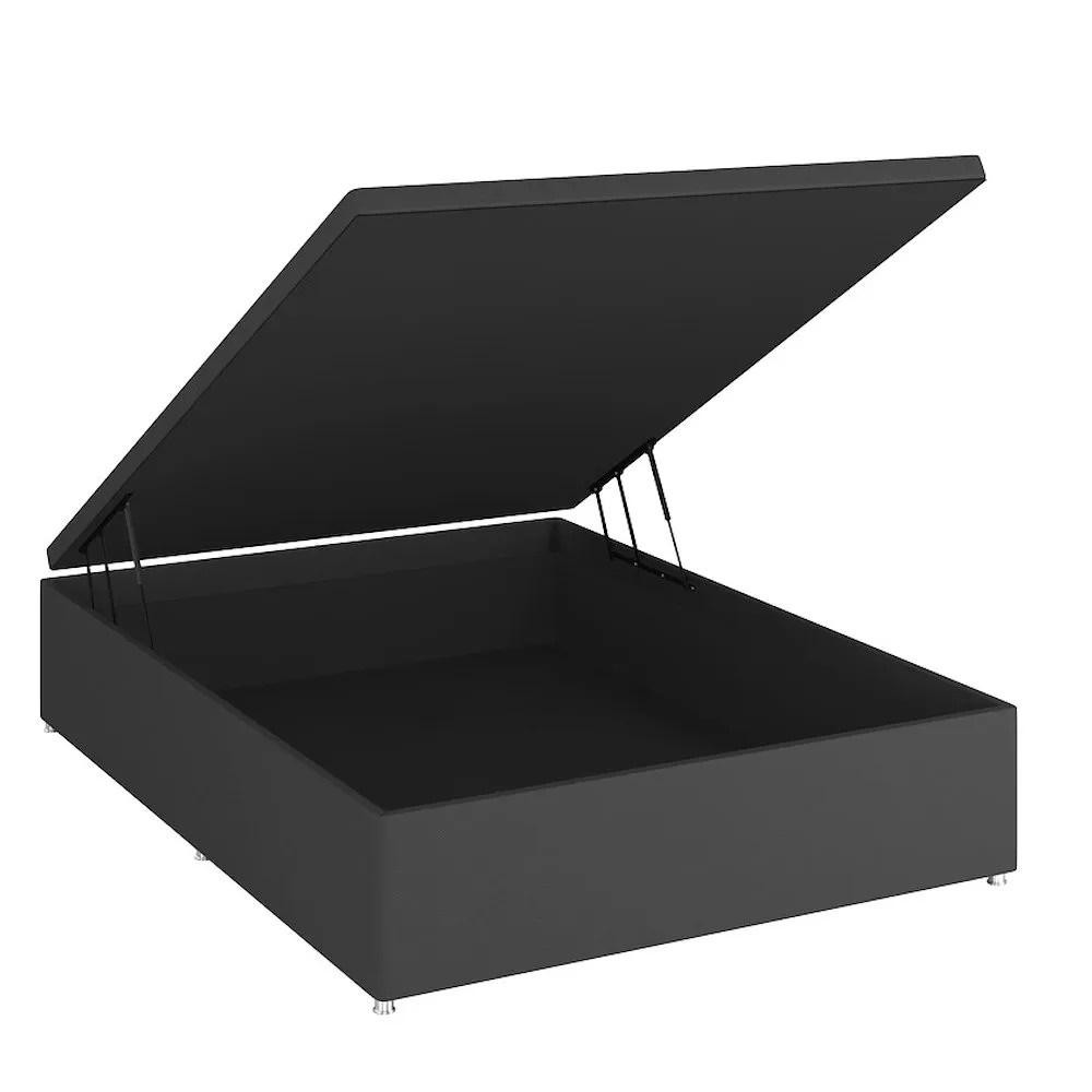 Base Baú Physical Camurça Cinza Casal (138x188x39) - Ortobom em Oferta na Shopee