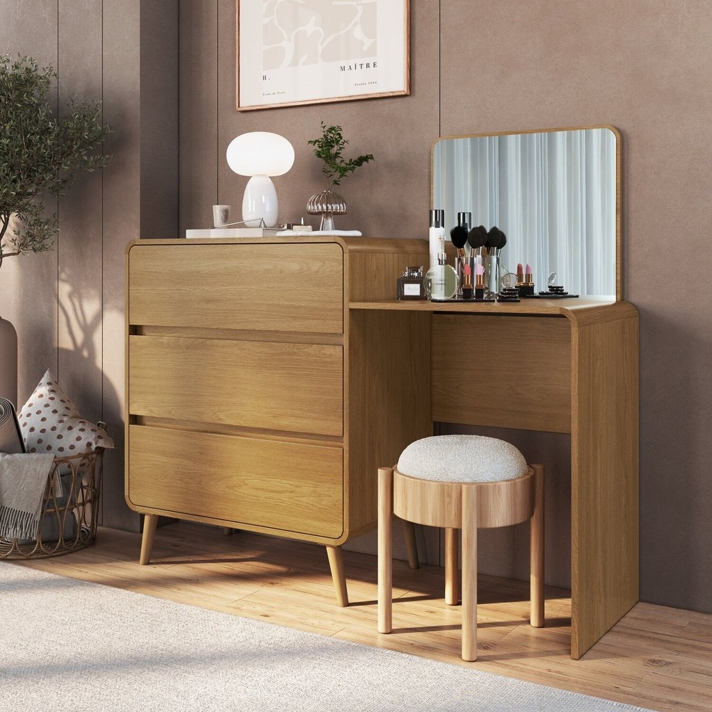 Cômoda Penteadeira com 3 Gavetas Curve em Oferta na Shopee