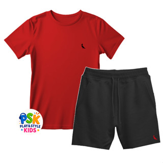 Kit infantil camiseta + short moletinho reserva em Oferta na Shopee