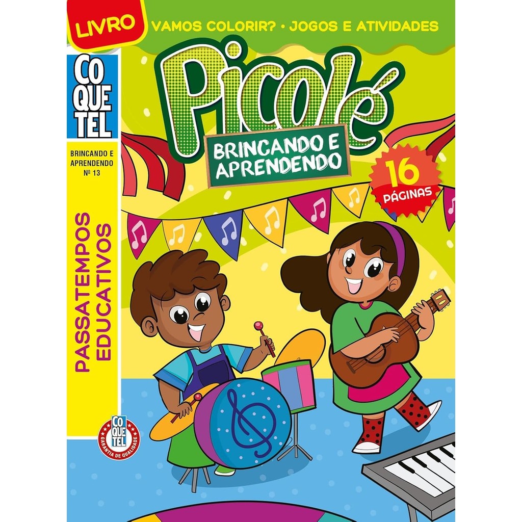 Livro Coquetel Brincando Aprendendo 13 | Passatempos Educativos