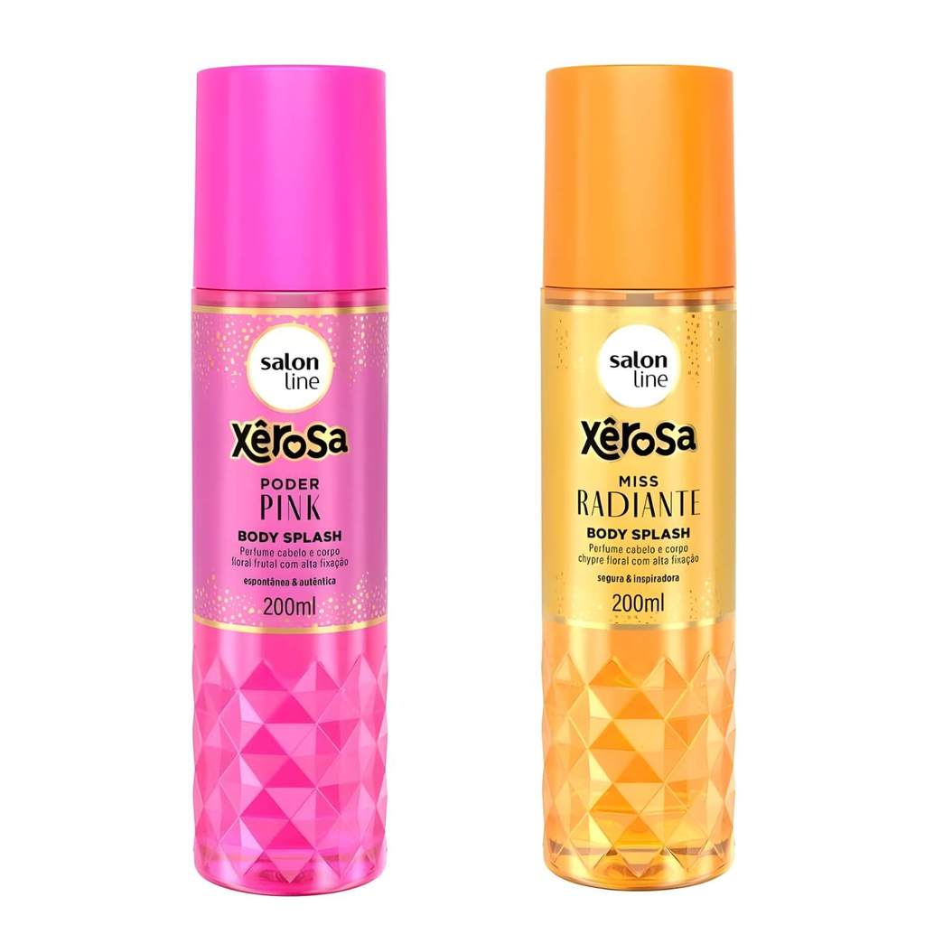 Kit Body Splash Salon Line Xerosa 200ml - Poder Pink + Miss Radiante