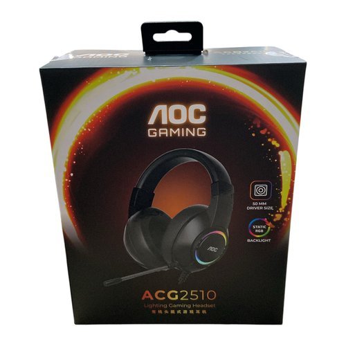 Headset Gamer AOC RGB Iluminacao LED Microfone Flexivel Conforto Audio Imersivo Preto — R$ 174,79 em Shopee