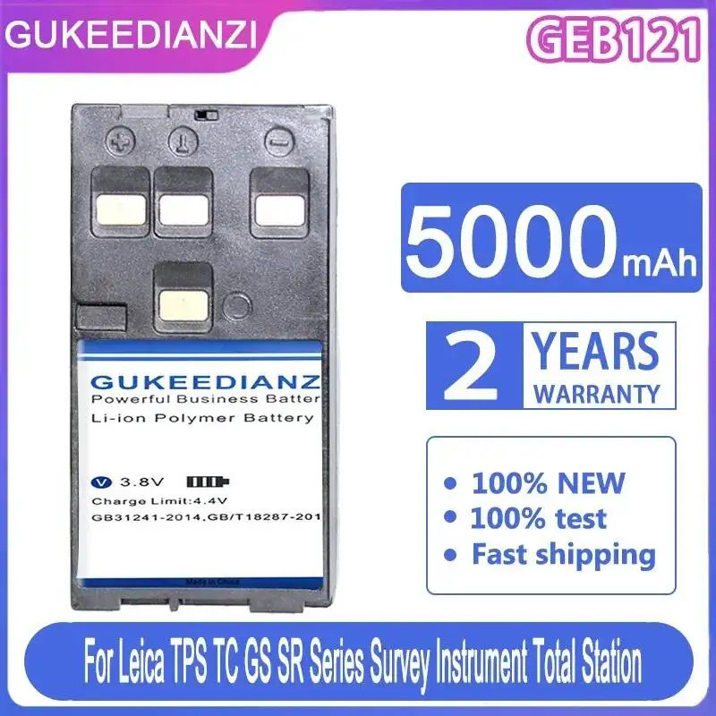 Substituição Premium GEB121 Para Leica Tps TC GS SR Estação Total Instrumento De Medição Bateria 5000mAh