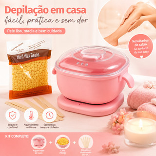 Aquecedor de Cera Silicone Dobrável Bivolt Rosa e Roxo - Fácil Limpeza e Portátil