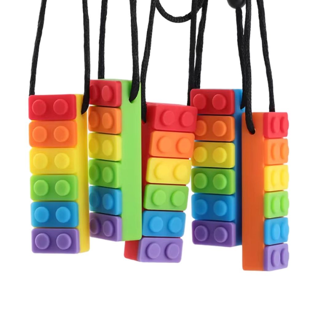 Colar Sensorial Mordedor Para Autista Criança Autismo TDAH Alívio Do Estresse Ansiedade Calmante Silicone Livre De BPA