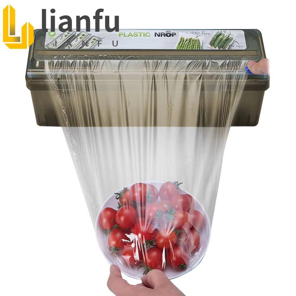 Dispensador De Envoltório De Alimentos LIANFU , Cortador De Filme Aderente De Suporte De Folha De Plástico , Corte Caixa