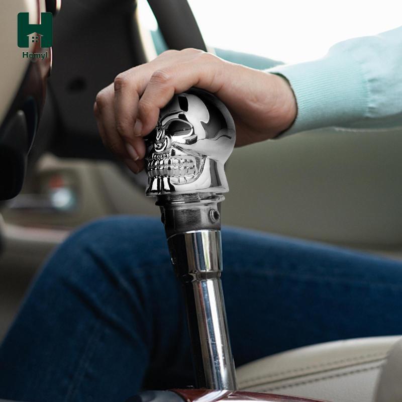 [tachiuwa21] Chrome Skull Universal Car Red LED Manual Gear Stick Knob Lever , Azul
