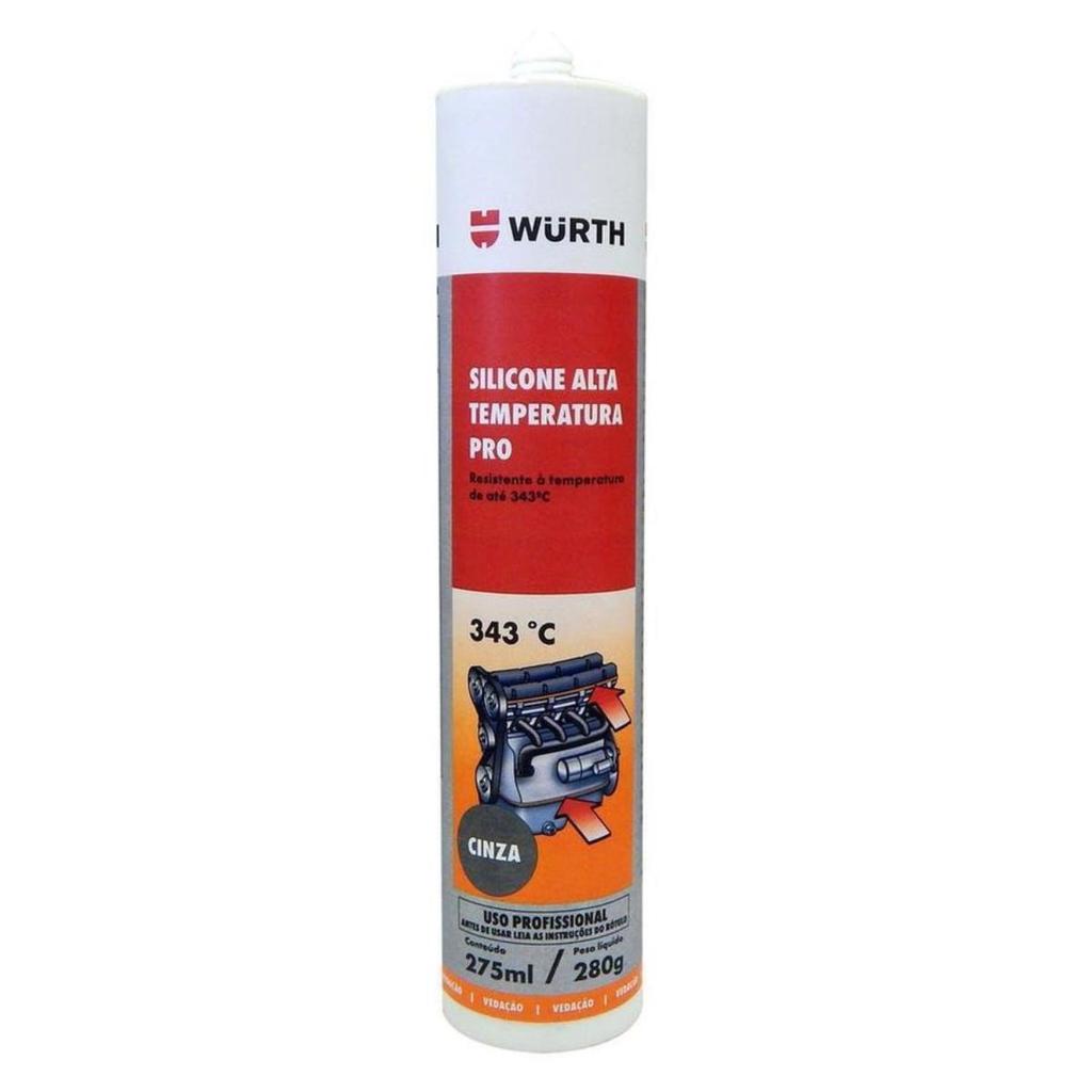 Silicone Neutro De Alta Temperatura Cinza W-max 280g - Wurth Wurth 0893321800