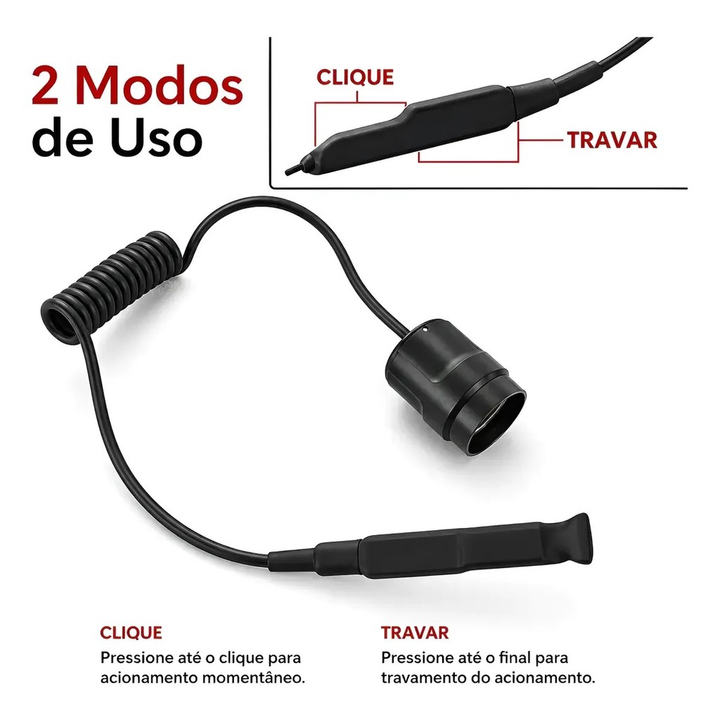 Acionador Remoto Tipo On/off Para Lanternas Modelo 533q