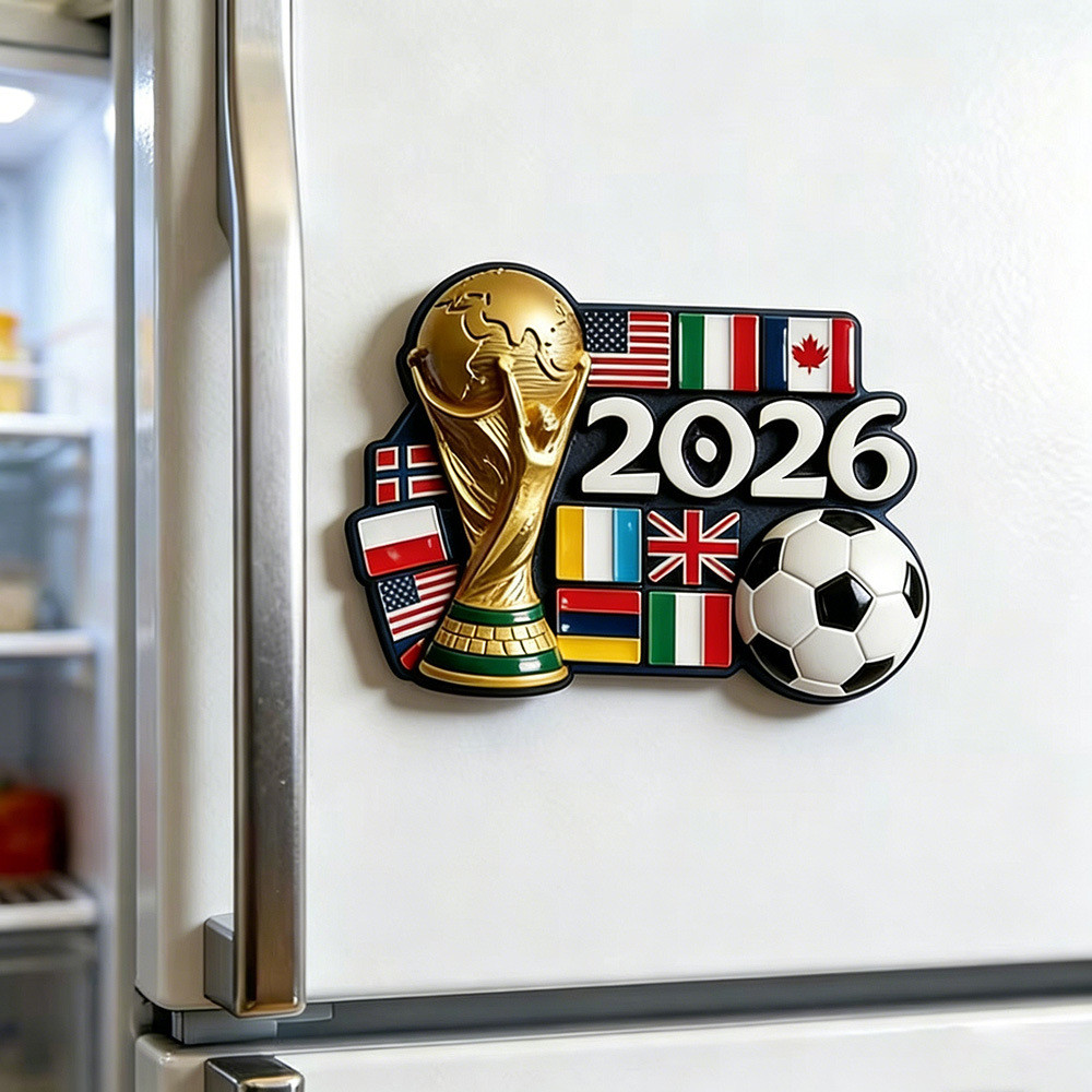 2026 fã da copa do mundo comemorativo acrílico geladeira adesivos Meijiamo marco bandeira nacional ímã ventilador gelade
